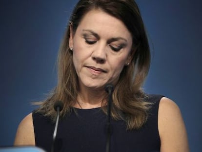 La secretaria general del PP y presidenta de Castilla-La Mancha, María Dolores de Cospedal.