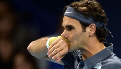 Federer, durante la final.