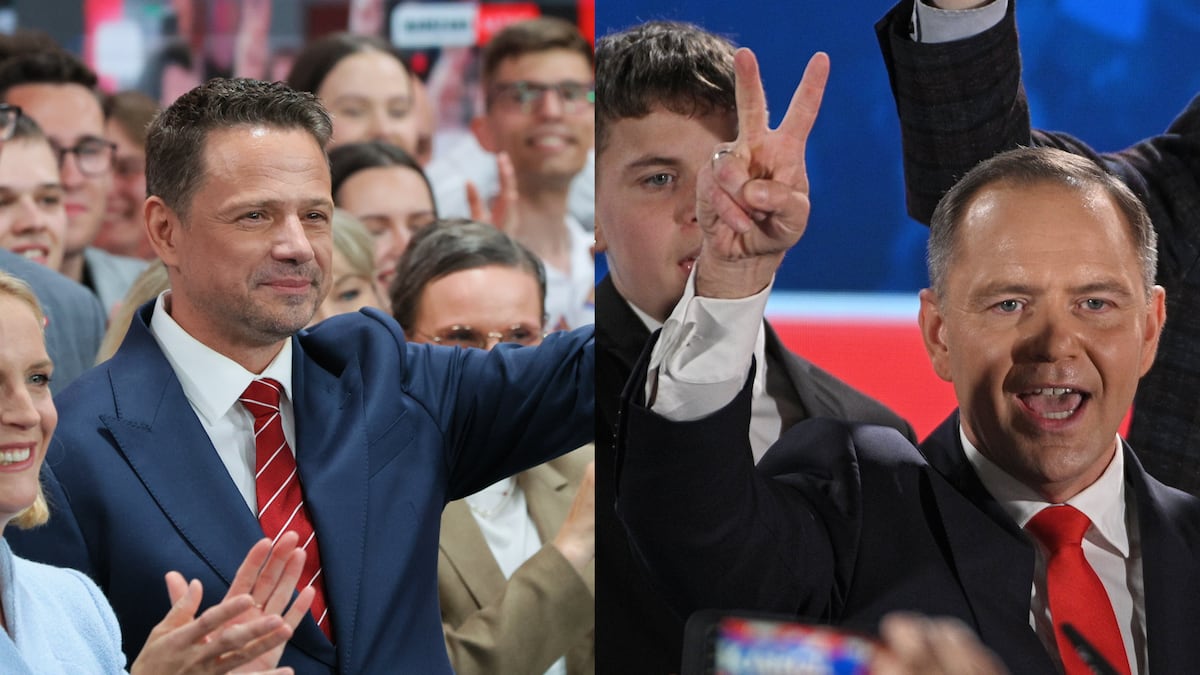 Confusión en las elecciones de Polonia: el momento en el que Trzaskowski celebró las elecciones que acabó ganando su rival, Nawrocki