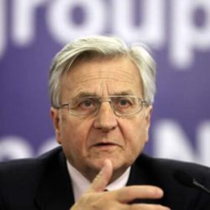 El presidente del Banco Central Europeo, Jean-Claude Trichet, en el encuentro celebrado hoy en la ciudad oriental china de Nankín, donde mañana se celebrará la cumbre UE-China.