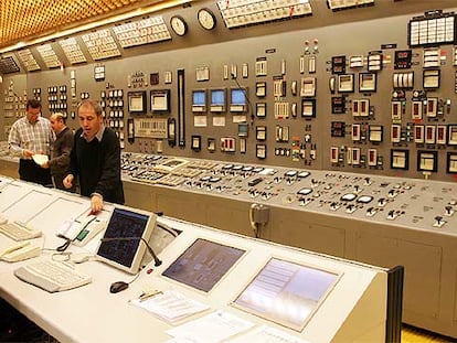 Panel de control de la central nuclear de Zorita.
