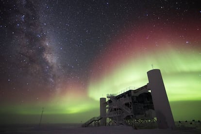 Imagen del laboratorio de detecci&oacute;n de neutrinos IceCube, en la Ant&aacute;rtida. 