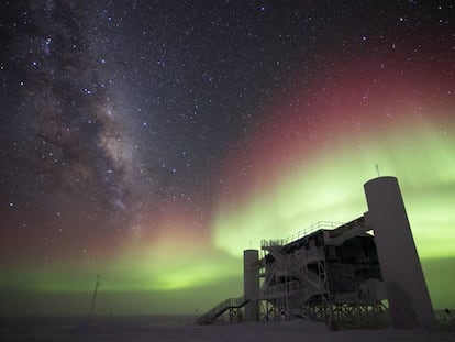 Imagen del laboratorio de detecci&oacute;n de neutrinos IceCube, en la Ant&aacute;rtida. 