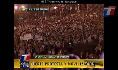 Protestas en Buenos Aires.