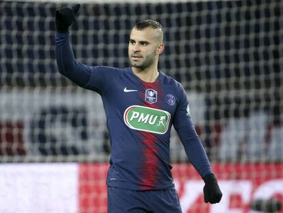 Jesé, en el partido entre el PSG y el Estrasburgo.