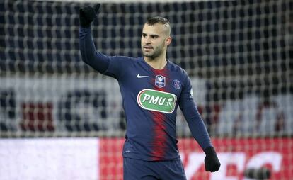 Jesé, en el partido entre el PSG y el Estrasburgo.