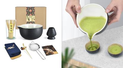 Este pack de té matcha disfruta de un diseño muy cuidado y con un toque oriental pronunciado.