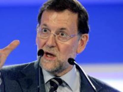 El presidente del Gobierno, Mariano Rajoy, en el XIII Congreso del PP regional en el País Vasco