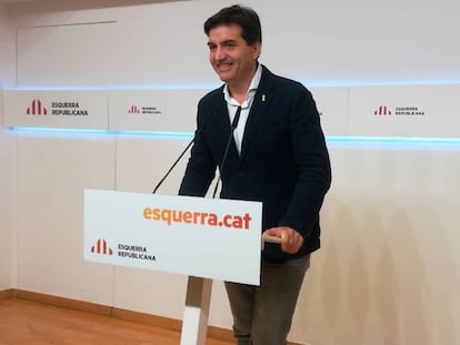 Sergi Sabrià, durant la roda de premsa d'aquest dilluns.