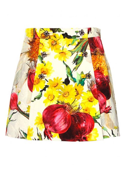 Con print de flores y cebollas, de Dolce & Gabbana (489 euros).