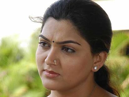 La actriz india Khushboo, durante un rodaje en Chennai (antigua Madrás, India).
REUTERS