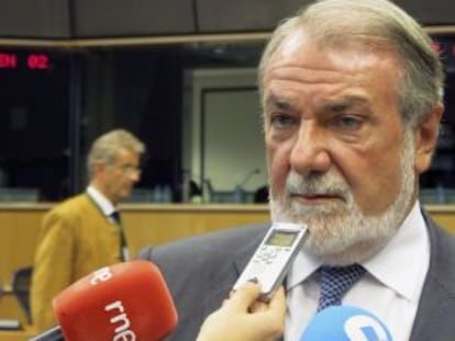 Jaime Mayor Oreja, este martes, en el Parlamento Europeo.