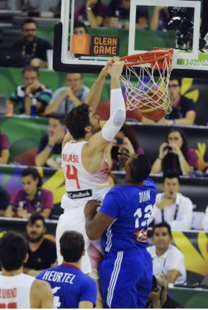 Pau Gasol, en el partido contra Francia.