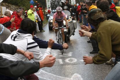 Alberto Contador, durante la etapa.