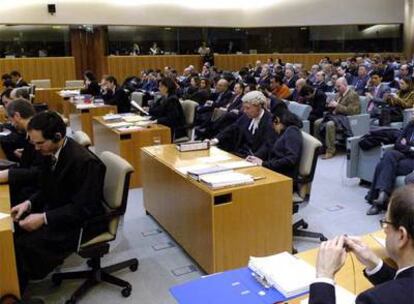 Una imagen de la sala de vistas del Tribunal de Justicia de la UE  en febrero de 2008, cuando se vio la aplicación del <i>caso Azores</i> al Concierto.
