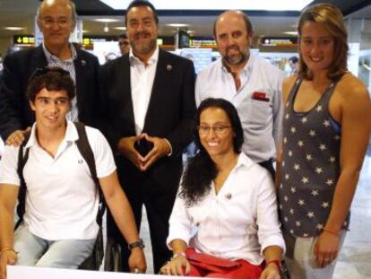 Teresa Perales y Mireia Belmonte, en la segunda expedición de la candidatura de Madrid 2020.