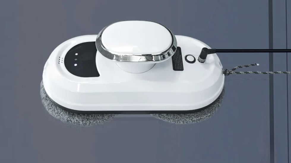 Robot aspirador inteligente para limpieza de cristales.