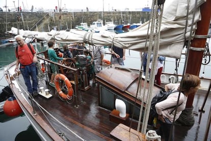 'El Saltillo', atracado en el puerto de San Sebastián.