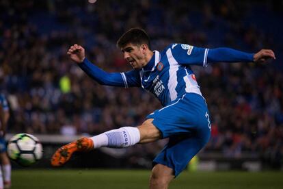 Gerard Moreno, en el &uacute;ltimo duelo del Espanyol. 