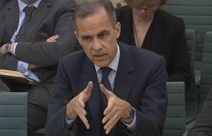 Mark Carney, este martes en el Parlamneto británico.