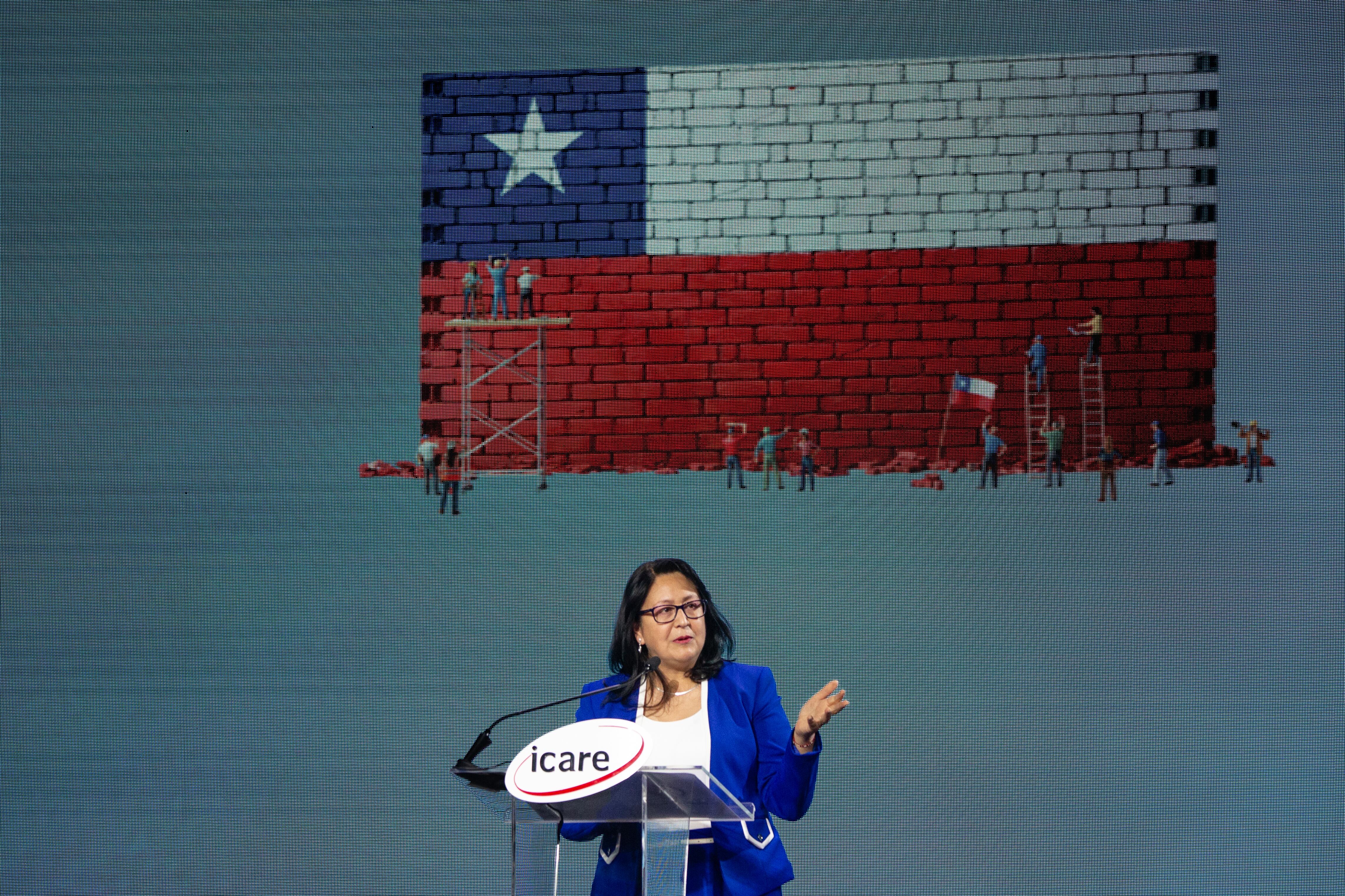 Dorothy Pérez en el foro Verba et facta, en Santiago, el 14 de octubre de 2025.