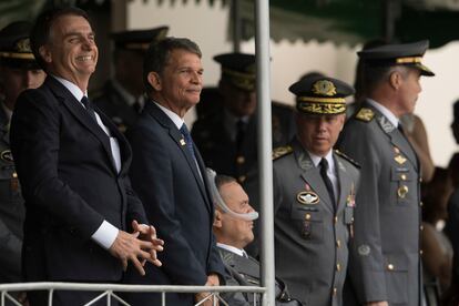 Bolsonaro y Joaquim Silva e Luna en una foto de archivo de 2018.