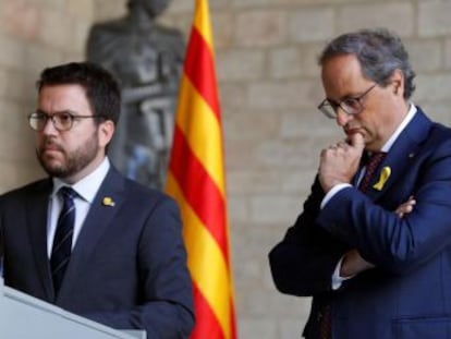 El presidente y el vicepresidente de la Generalitat reiteran el últimátum al Gobierno de Pedro Sánchez