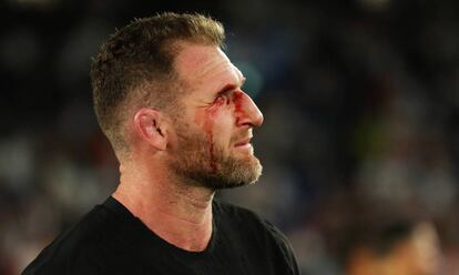 Kieran Read, tras perder Nueva Zelanda con Inglaterra en la semifinal del Mundial.