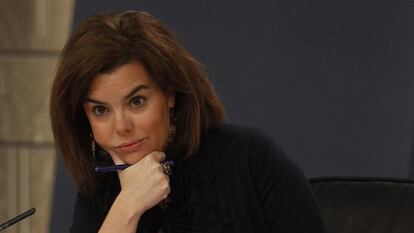 La vicepresidenta Soraya S&aacute;enz de Santamar&iacute;a es la impulsora de la Ley de Transparencia.