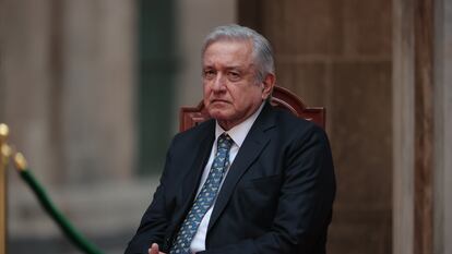 Andrés Manuel López Obrador, presidente de México, en Palacio Nacional.