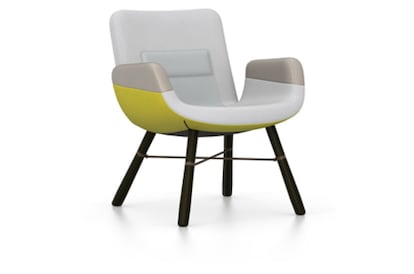 
La silla East River diseñada por Hella Jongerius para Vitra mezcla su característica silueta con una combinación de materiales que va desde el cuero al metal. Precio: 2.030 euros. 