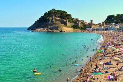 La playa de Tossa de Mar, en la Costa Brava.