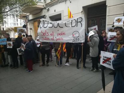 Concentración en Palma en favor de la cabecilla de los CDR Tamara Carrasco el pasado martes.