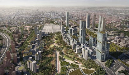 Recreación del futuro distrito de Madrid Nuevo Norte.