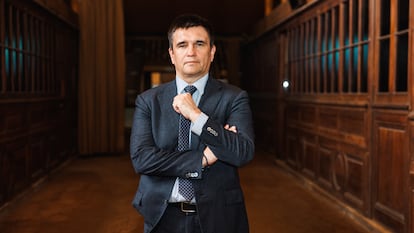 Pavlo Klimkin, exministro de Exteriores de Ucrania, retratado en el WIP de Chantilly, este martes.