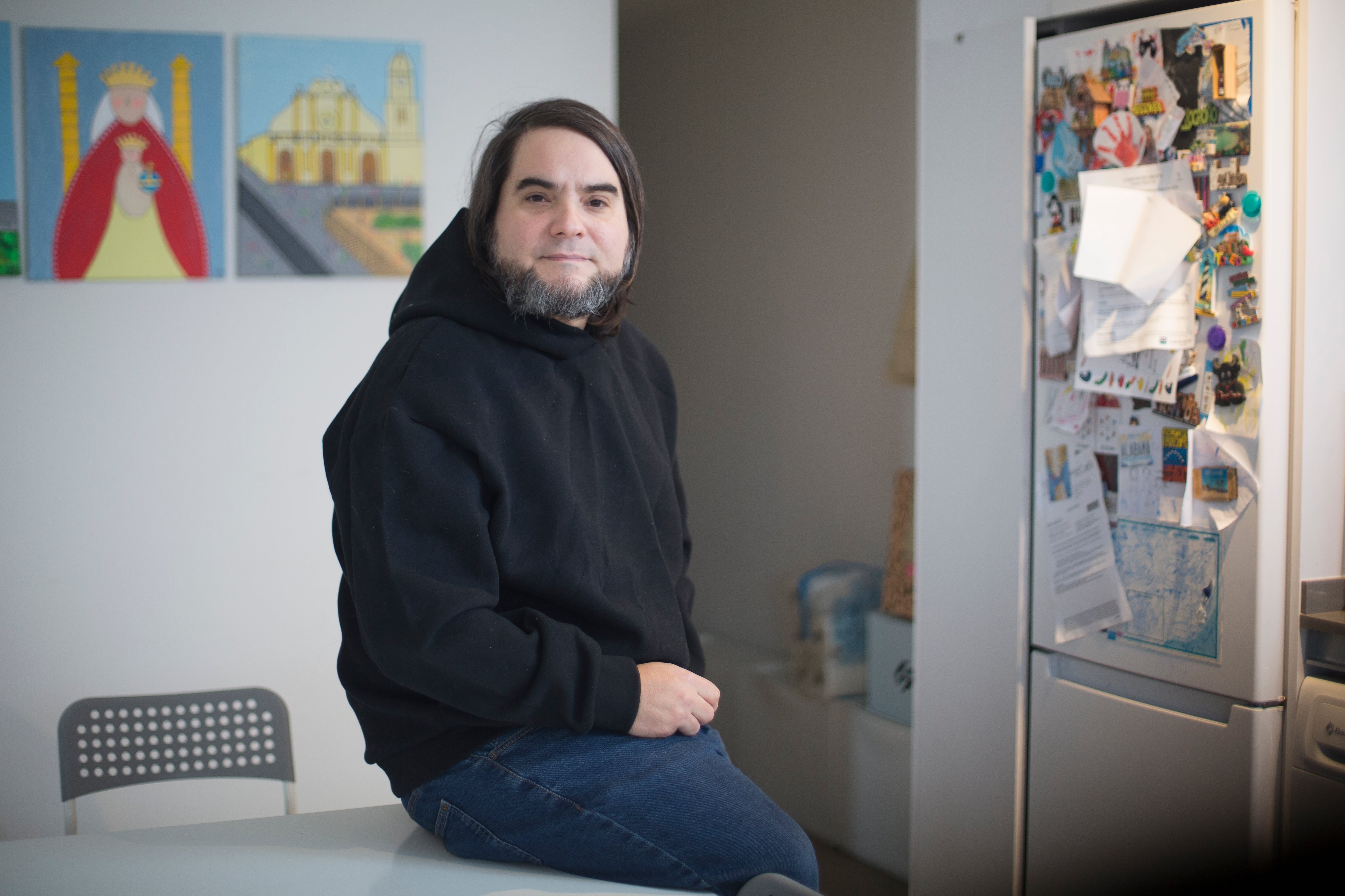 Luis Alejandro Marcano, en su casa de Madrid, el pasado 9 de enero.