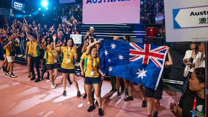 Atletas australianos durante los Gay Games celebrados en Hong Kong (China) en 2023.