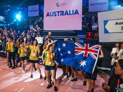 Atletas australianos durante los Gay Games celebrados en Hong Kong (China) en 2023.