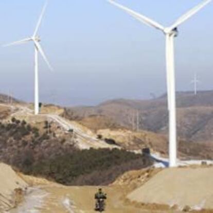 Parque eólico de Tazigou en China.