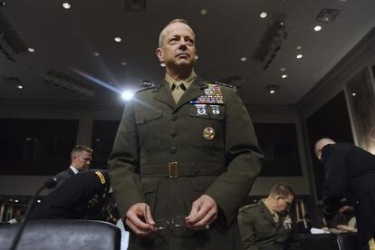 El general John Allen, al mando de las tropas de la OTAN en Afganistán, durante una comparecencia en el Capitolio el 22 de marzo.