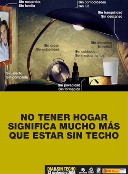 Cartel del Día de los Sin Techo 2008.