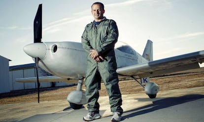 Guillermo Parodi, en el aeródromo de Casarrubios.