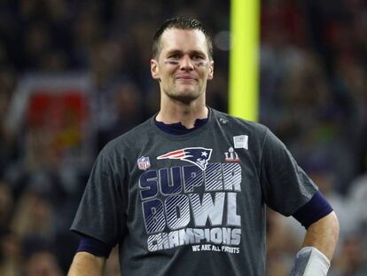 Brady tras ganar el Super Bowl