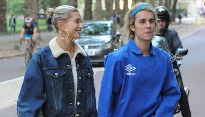 Justin Bieber y Hailey Baldwin, en septiembre de 2018 en Londres.