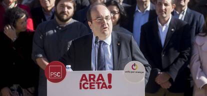 El primer secretario del PSC y candidato a la presidencia de la Generalitat de Cataluña, Miquel Iceta.