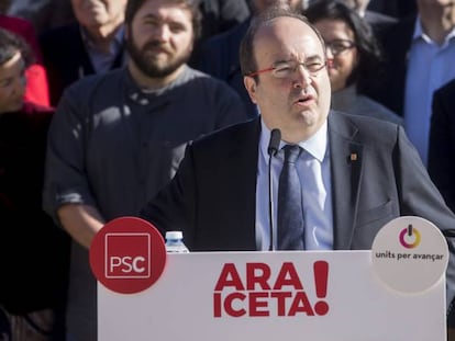 El primer secretario del PSC y candidato a la presidencia de la Generalitat de Cataluña, Miquel Iceta.