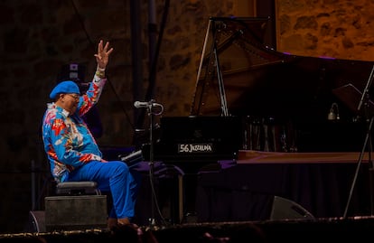 Chucho Valdés, durante su actuación el jueves en Jazzaldia.