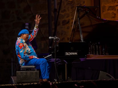 Chucho Valdés, durante su actuación el jueves en Jazzaldia.