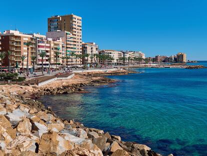 Paseo de Torrevieja (Alicante). La Comunidad Valenciana es uno de los enclaves favoritos de los extranjeros para adquirir sus viviendas.