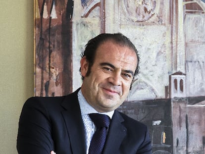 Gabriel Escarrer Jaume en su despacho de Palma de Mallorca.